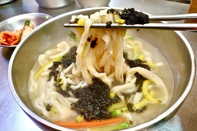 Downtown Seoul Guided Food & Market Tour with 8+ Local Tastings - Bukchon Hanok Village: old streets, modern eating logic