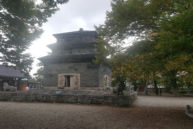 Gyeongju UNESCO Sites Tour by KTX train; The Museum Without walls - Donggung Palace and Wolji Pond: Palace walls and a living waterline