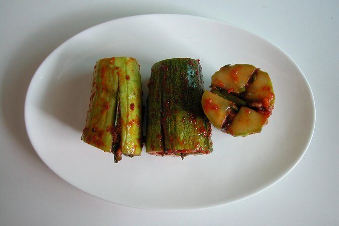 Korean Kimchi Making Day Experience with a Local Market Tour - Inside the studio: four kimchi styles, not a demo