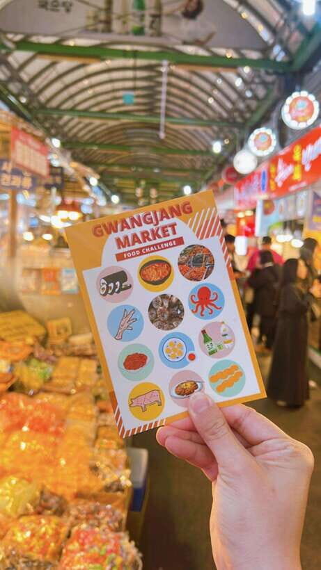 Seoul: Fearless Foodie Gwangjang Market Food Adventure - How the food challenge works: stamps, pacing, and bite-size sampling