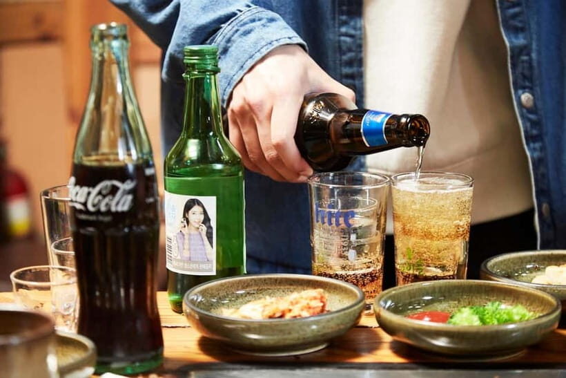 Small-Group Night Food Tour in Seoul with Korean BBQ - The Korean alcohol mix: soju, rice wine, and Korean beer