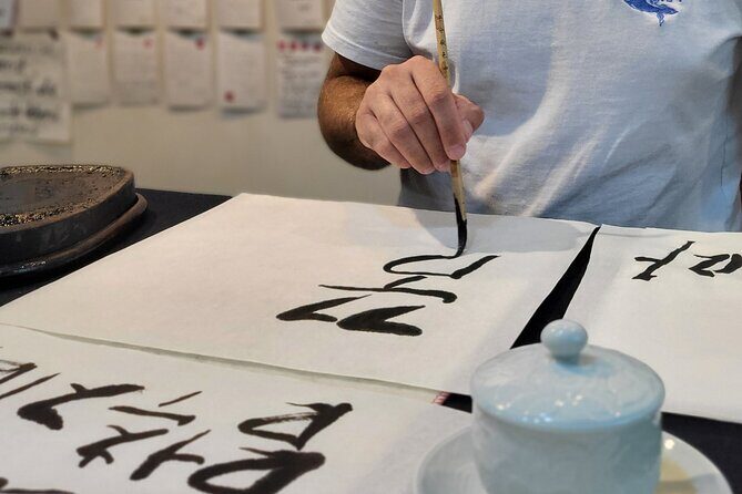Write a Meaningful Korean Calligraphy Scroll in Insadong - Finishing touches: stamps, final brushwork, and taking it home